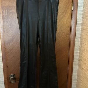 Tall 33” inseam Black Faux Leather Pants